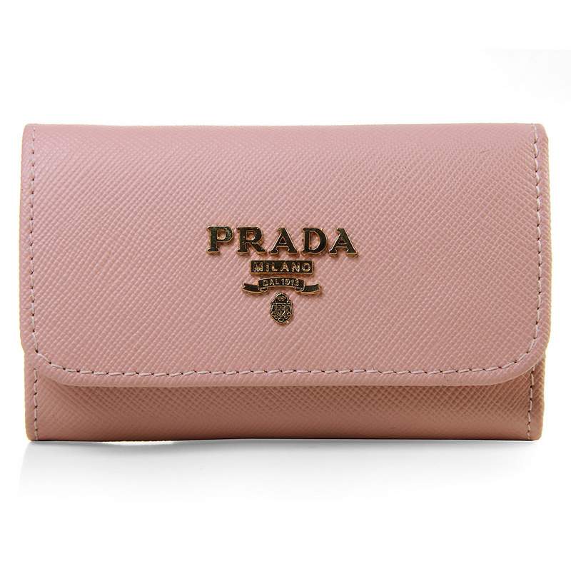 Knockoff Prada Real Leather Wallet 1139 light pink - Click Image to Close